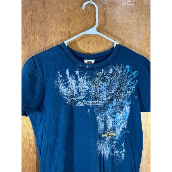 2010‎ Harley Davidson Motorcycles Mann’s Columbus Indiana Shirt Women’s XL USA - Picture 2 of 10